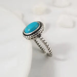 bague en argent avec pierre turquoise - Vignette | Cristaux Eternels