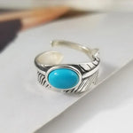 bague en argent avec pierre turquoise - Vignette | Cristaux Eternels