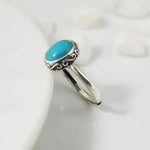 bague en argent avec pierre turquoise - Vignette | Cristaux Eternels